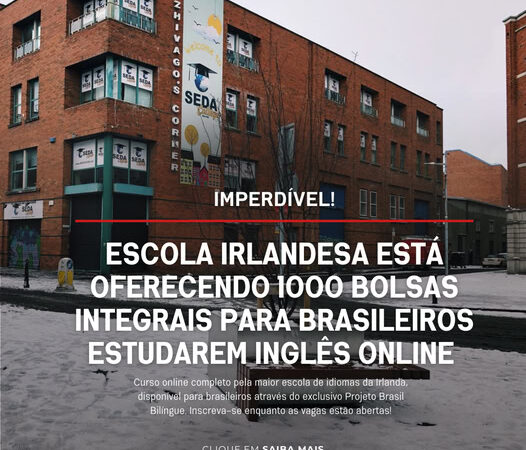 Escola irlandesa oferta 1000 bolsas de estudos de inglês integrais