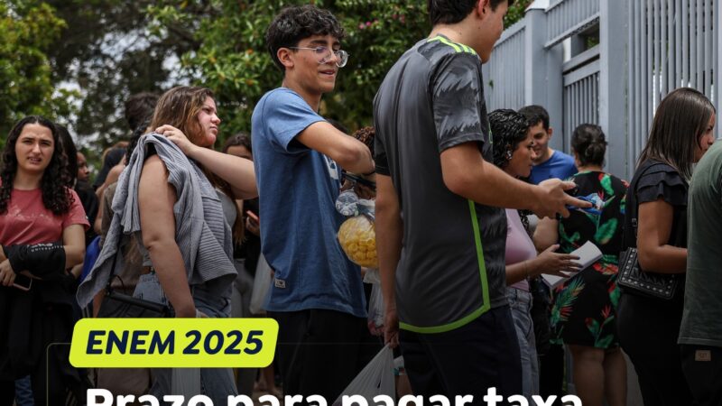 MEC prorroga prazo para pagamento da taxa de inscrição no ENEM