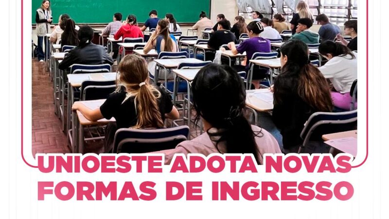 Unioeste adota novas formas de ingresso