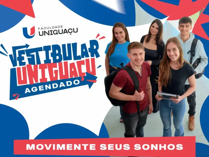 Movimente seus sonhos: Faculdade UNIGUAÇU abre inscrições para o vestibular agendado