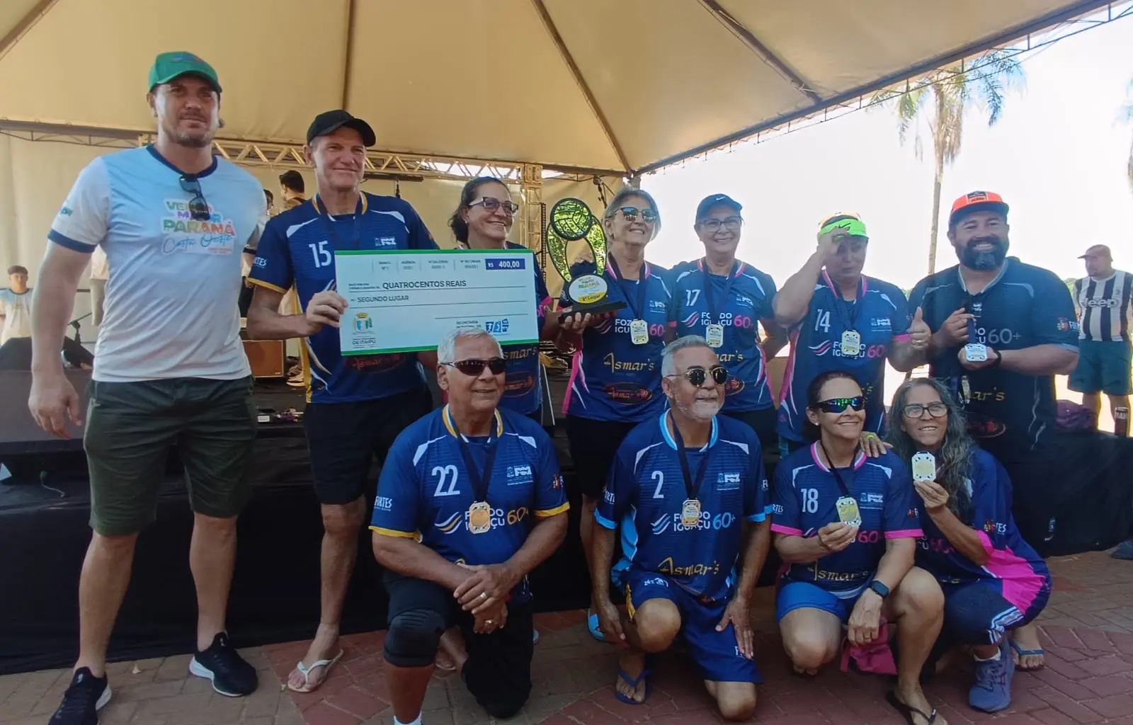 Equipe iguaçuense 60+ conquista pódio no Vôlei de Praia Adaptado durante o Verão Maior Paraná