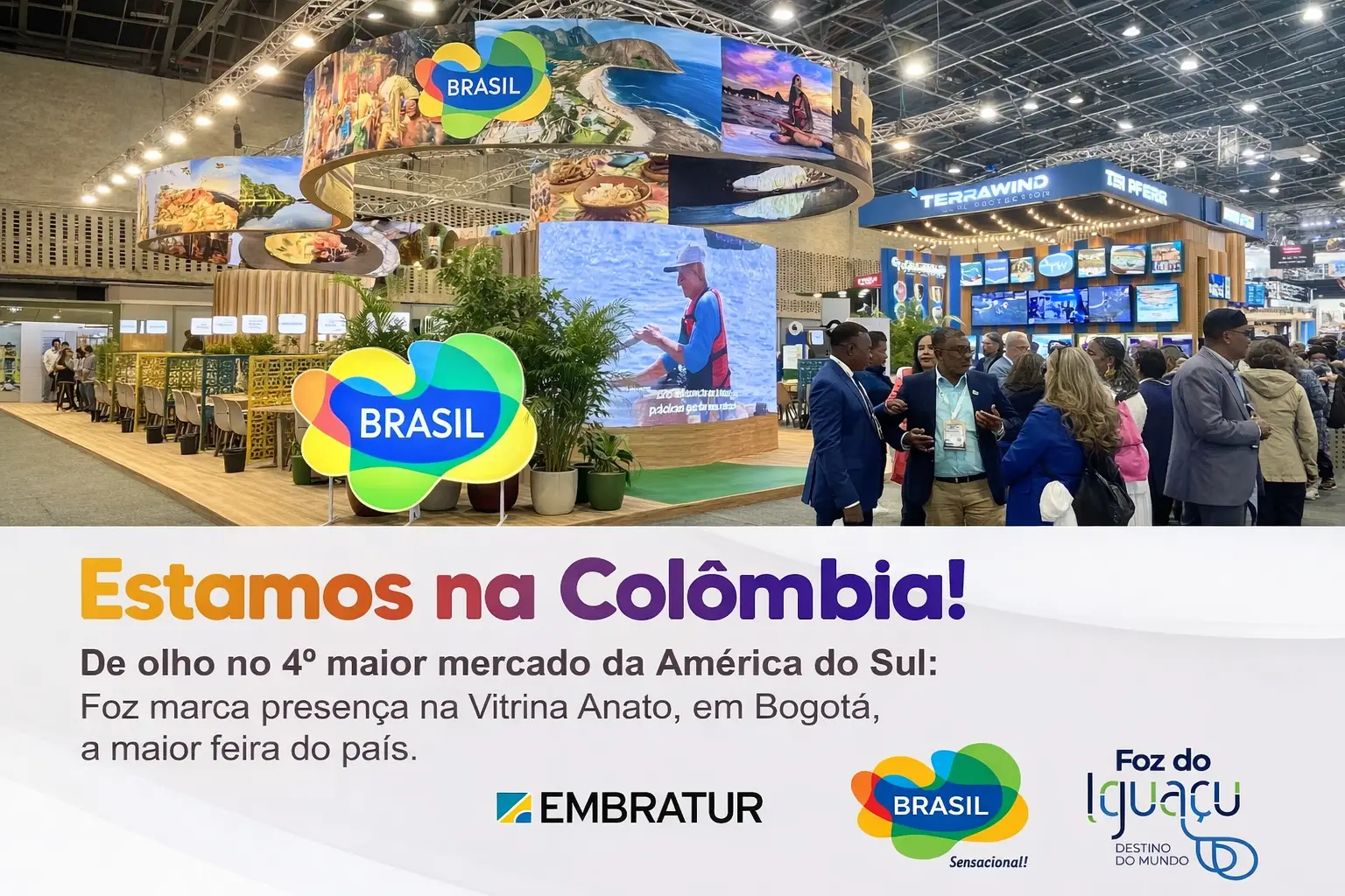 Foz participa de evento de turismo na Colômbia; país é o 4º maior emissor da América do Sul para o destino