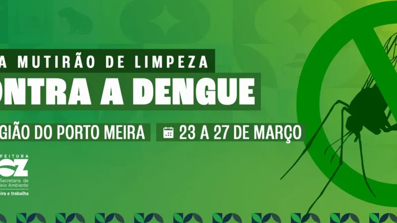 Mega Mutirão de combate à dengue e ação de zeladoria será realizado no Porto Meira