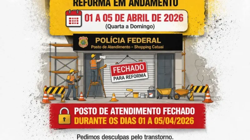 Polícia Federal de Foz do Iguaçu suspende temporariamente atendimento para mudança de setor
