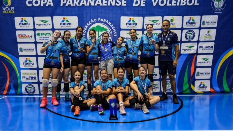 Vôlei feminino de Foz conquista ouro e prata na Copa Paraná e confirma destaque nas categorias de base