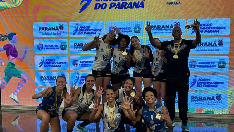 Equipe feminina de voleibol conquista heptacampeonato nos Jogos Universitários do Paraná