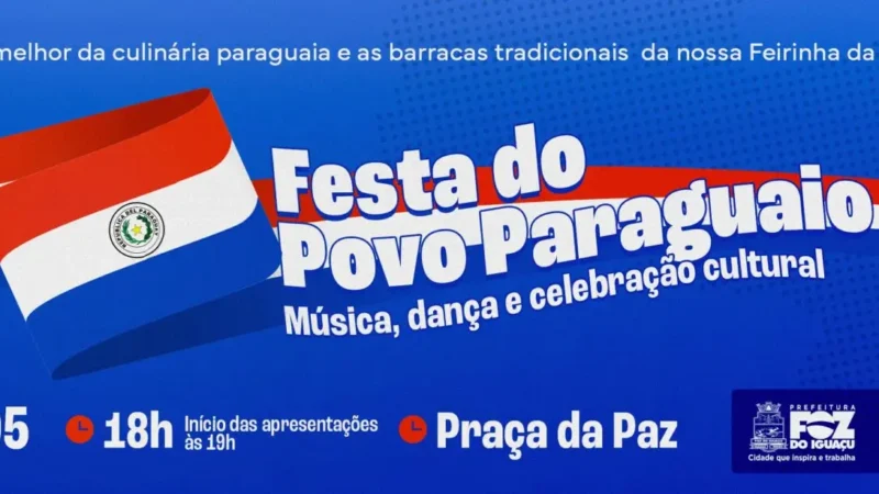 Festa do Povo Paraguaio será neste sábado (16) na Praça da Paz em conjunto com uma edição especial noturna da feirinha da JK