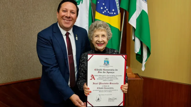 Iraci Pissinin Sossella é a mais nova Cidadã Honorária de Foz