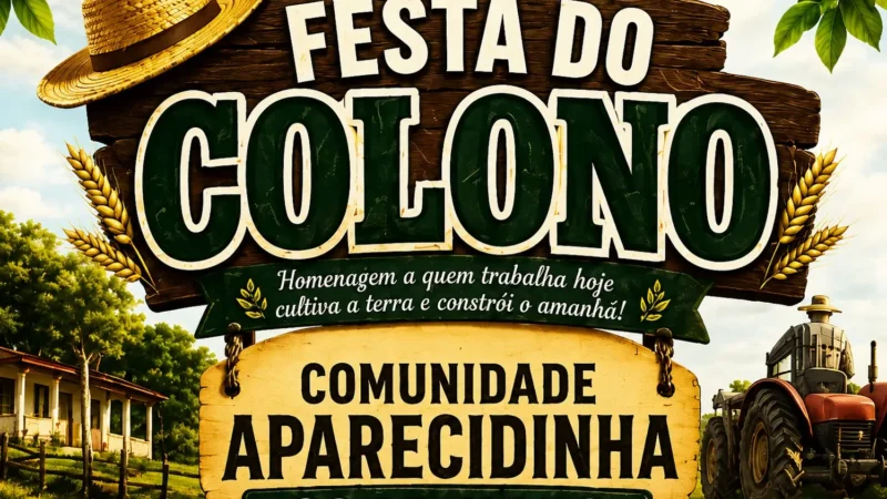 19ª Festa do Colono será realizada no último domingo de julho na Comunidade Aparecidinha