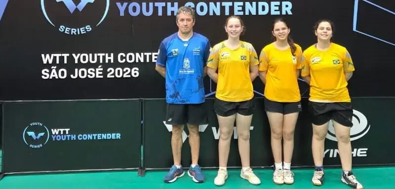 Atletas de Foz do Iguaçu representam o Brasil em campeonato mundial de tênis de mesa