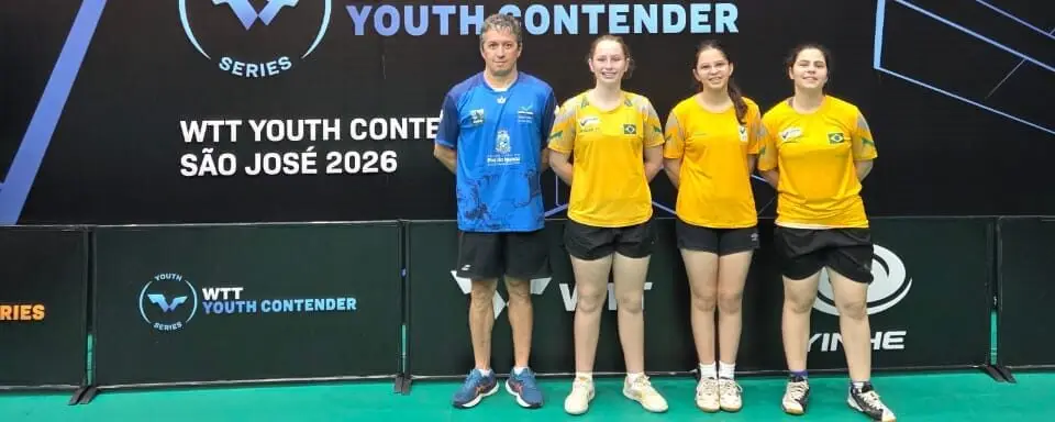 Atletas de Foz do Iguaçu representam o Brasil em campeonato mundial de tênis de mesa