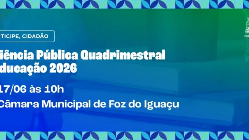 Secretaria Municipal da Educação realiza Audiência Pública de prestação de contas do 1º quadrimestre de 2026