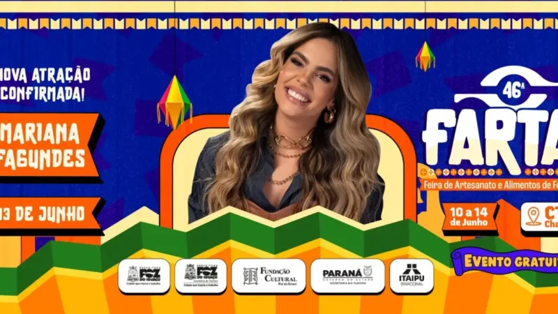 Fundação Cultural anuncia cantora Mariana Fagundes como atração da 46ª Fartal