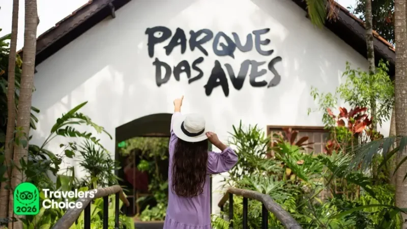 Parque das Aves conquista selo Travellers’ Choice 2026